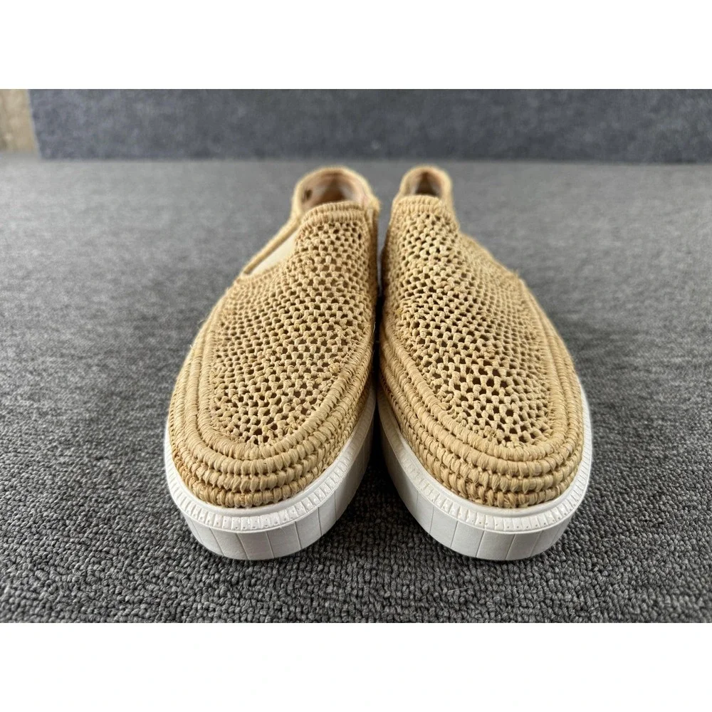 Isabel Marant Shoes Womens 7 Beige Woven Platform Slip On Raffia - Picture 8 of 14